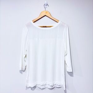 SIMONS White long sleeve t-shirt